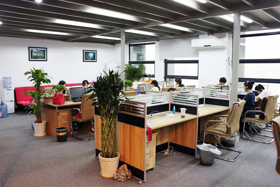 东莞办公室工位效果图-工厂办公室工位效果图-万创装修