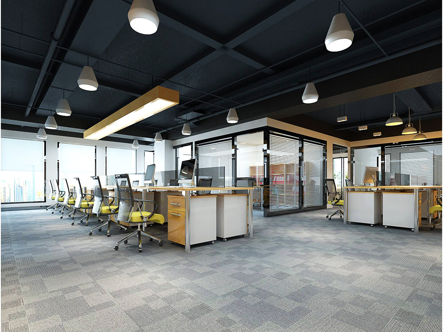 东莞现代办公室设计效果图-极简办公室装修效果图-办公室装修公司