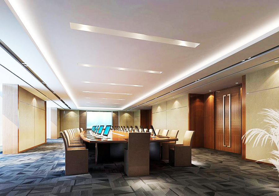 东莞单位会议室装修效果图,单位会议室效果图,2020单位会议室效果图