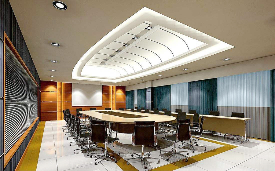 东莞中型会议室效果图,中型会议室装修效果图,中型会议室效果图图片
